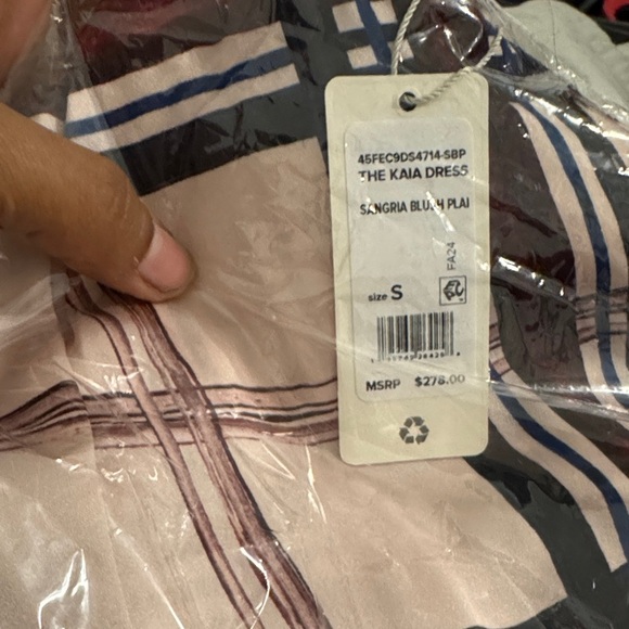 NWT FAVORITE DAUGHTER the Kaia Plaid Spaghetti Strap midi Dress size S - Picture 6 of 8